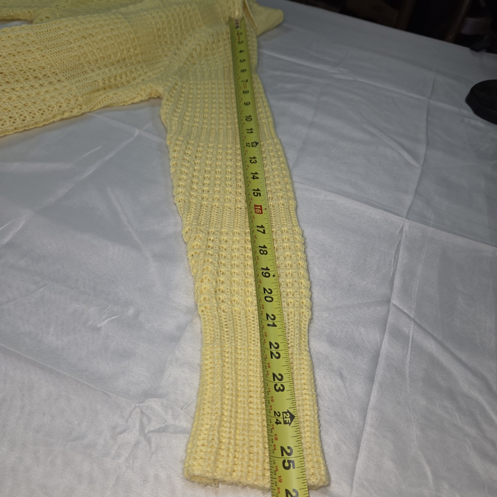 Jason Maxwell Soft Yellow Cardigan Size S. OOCP - Picture 9 of 12